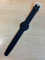 Mifare Polsband IDENTband Ticker zwart, met witte sluiting, 1k 4 byte chip