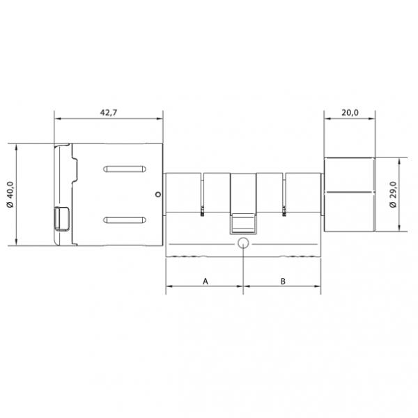 NFC-cilinderslot-CX2122-afmetingen