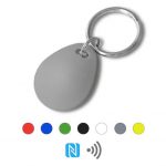 Keyfob sleutelhanger eco grijs Rfid NFC